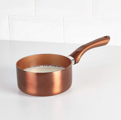 Non-Stick CermiTech Copper Frying Pan and Saucepan Set