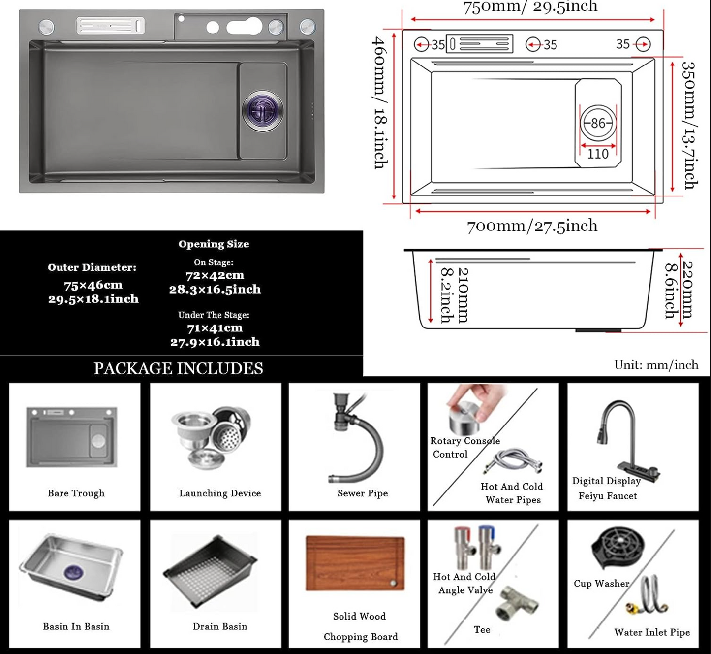 Multifunction Kitchen Sink