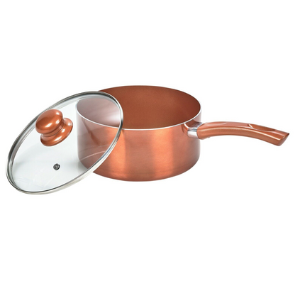 Non-Stick CermiTech Copper Frying Pan and Saucepan Set