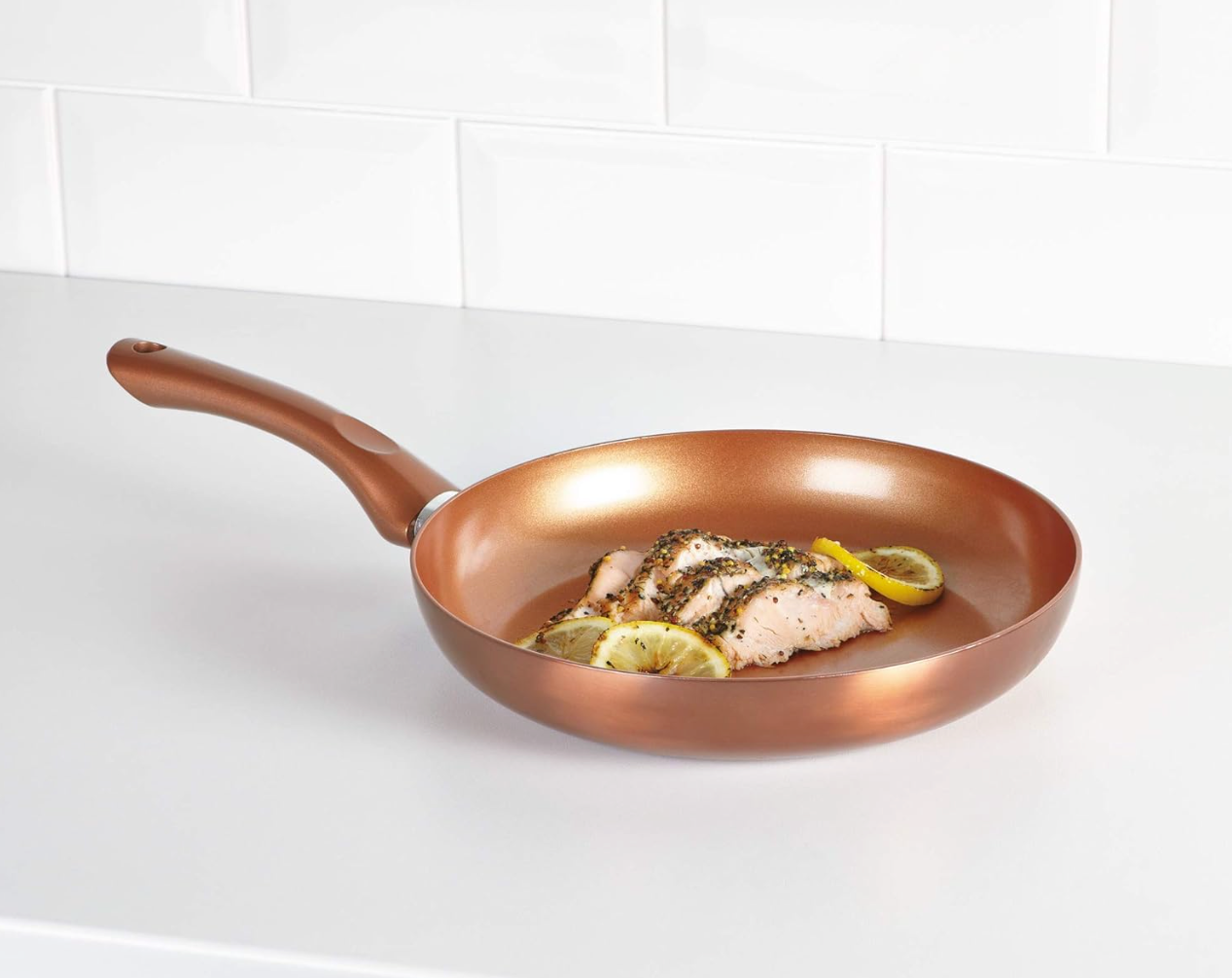 Non-Stick CermiTech Copper Frying Pan and Saucepan Set